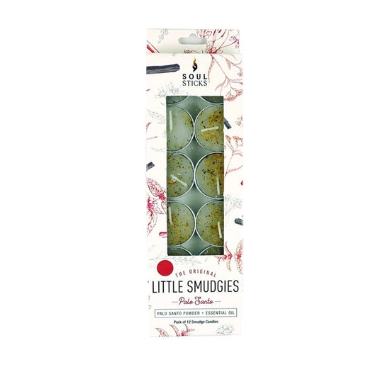 'Little Smudgies' Herb + Crystal Infused Tea Light Candles