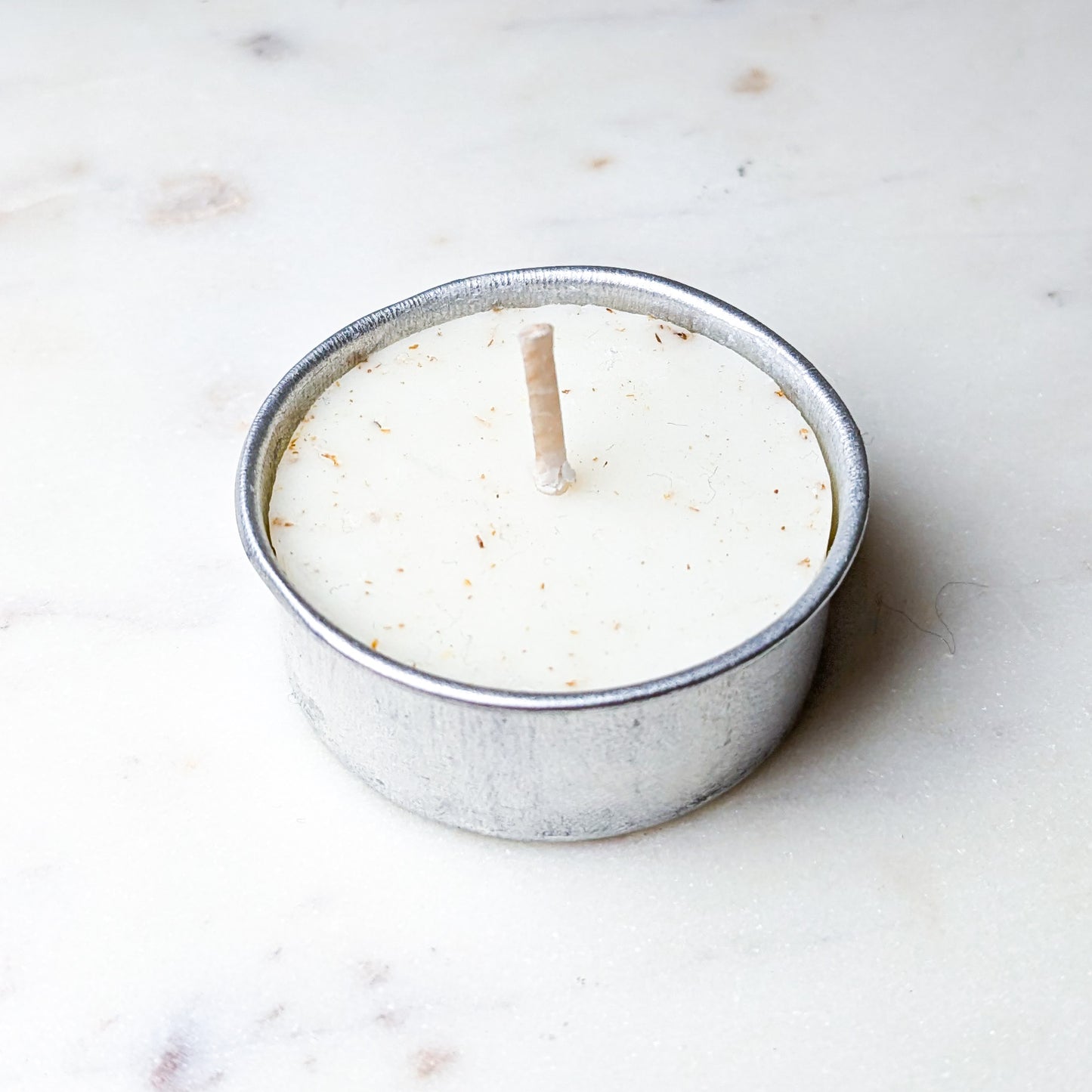 'Little Smudgies' Herb + Crystal Infused Tea Light Candle | Various scents