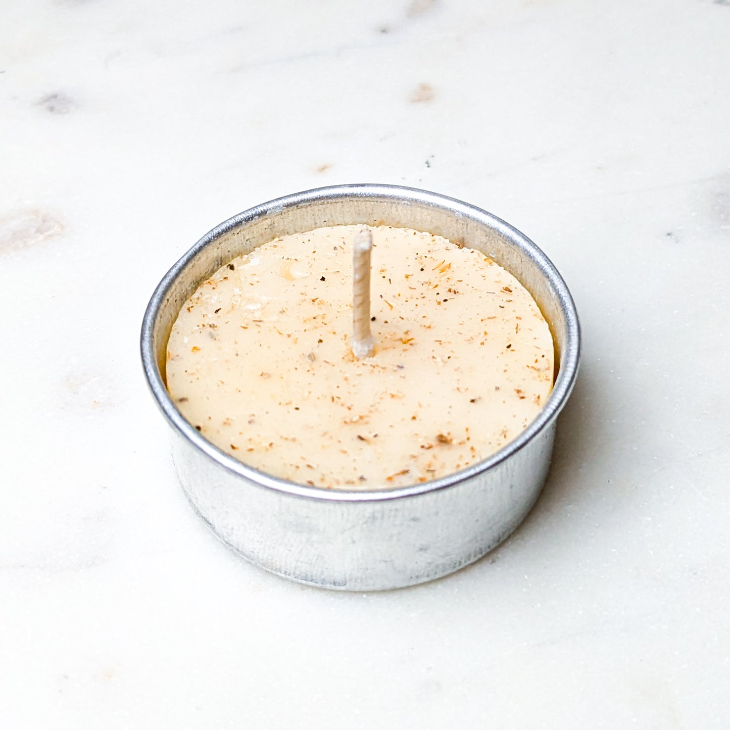 'Little Smudgies' Herb + Crystal Infused Tea Light Candle | Various scents