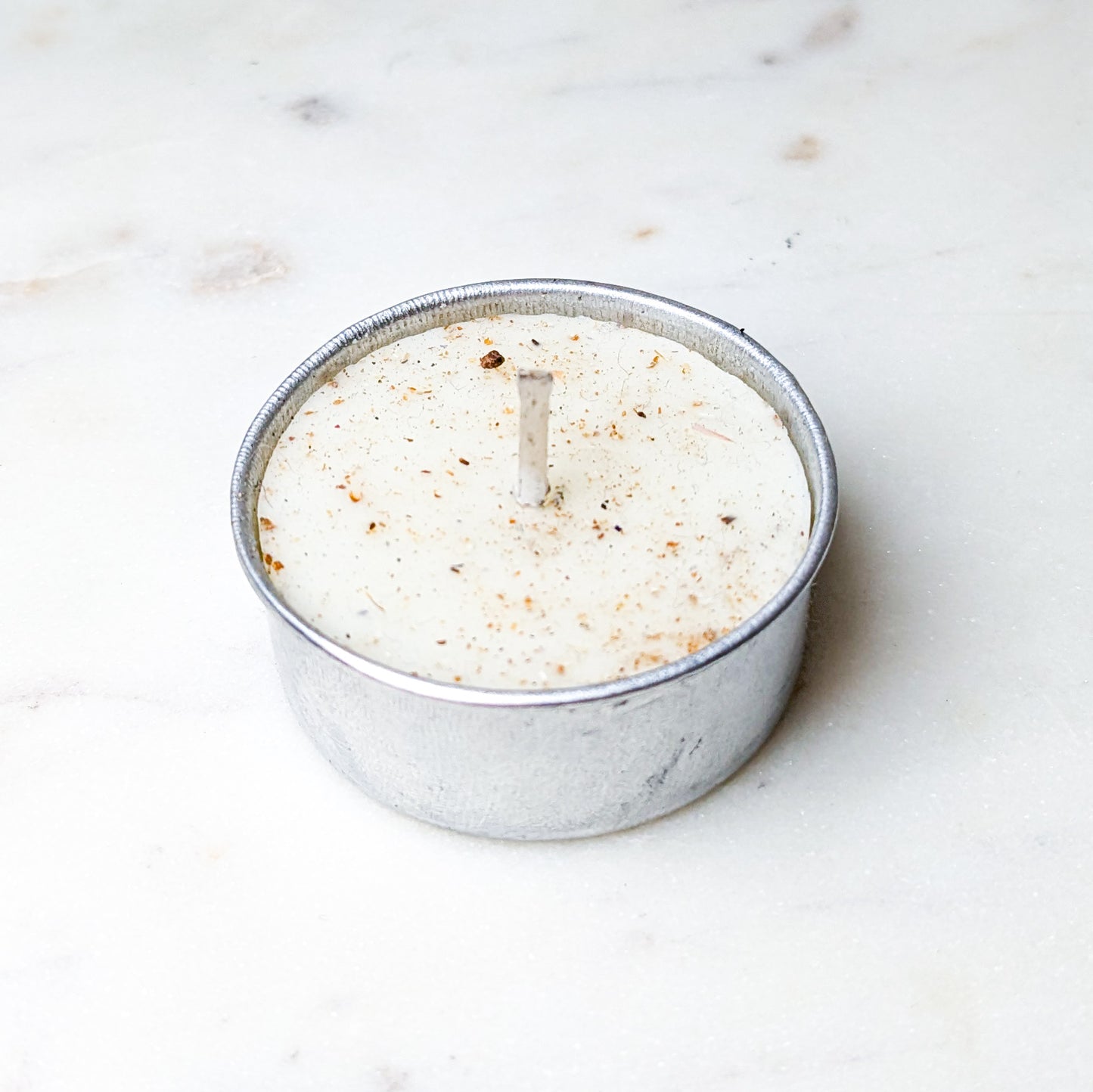 'Little Smudgies' Herb + Crystal Infused Tea Light Candle | Various scents