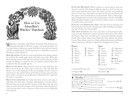 Llewellyn's 2027 Witches' Datebook, interior view 7, at Ordinary Magic in Savannah, GA.