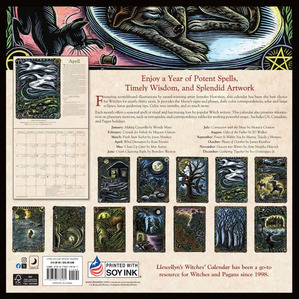 Llewellyn's 2027 Witches' Calendar, second interior page.
