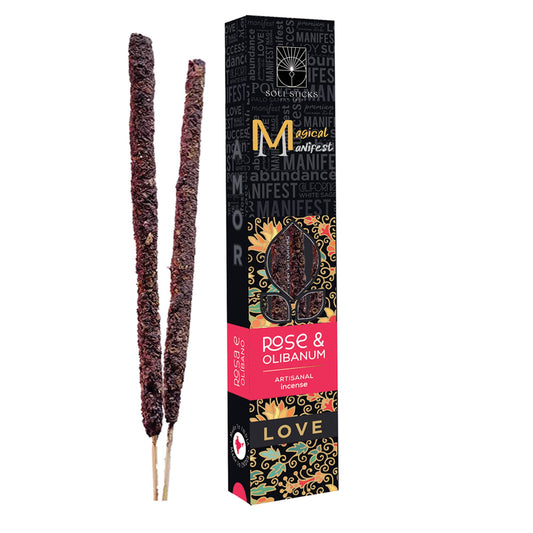 Love Rose & Olibanum Hand Crafted Incense Sticks for Love