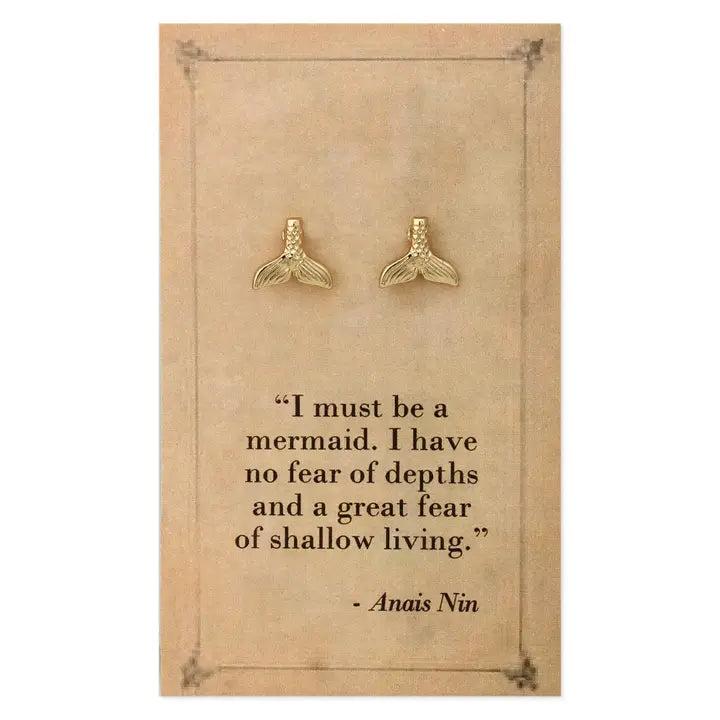 Literary Quote Stud Earrings