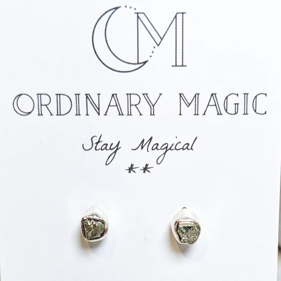 Sterling Silver Gemstone Stud Earrings | Various Crystals