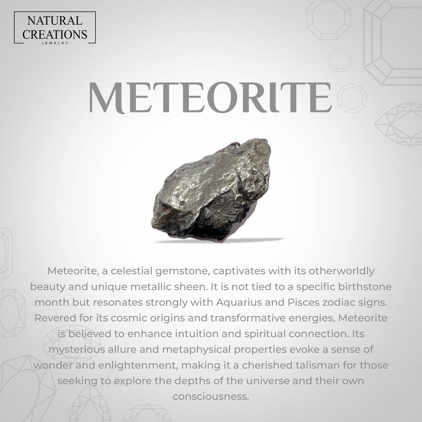 Natural Rough Herkimer & Meteorite 2-Stone Silver Rings