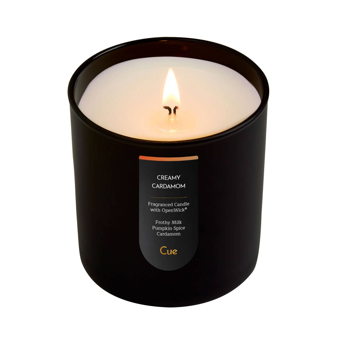 Cue Creamy Cardamom candle, an 8.5 oz jar with frothed-milk and spiced-caramel notes — Ordinary Magic, Savannah, GA.