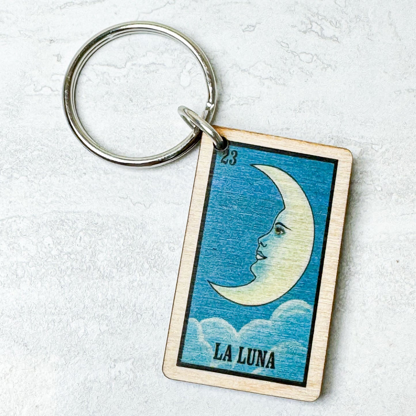 Tarot Card Full Color Wooden Keychains with metal ring