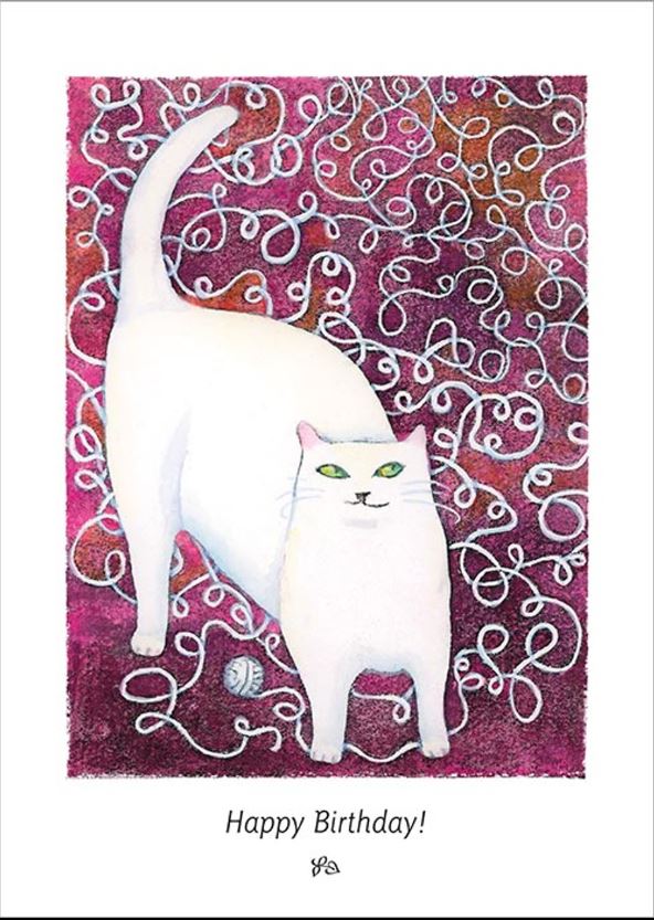 Mischief Cat Birthday Greeting Card