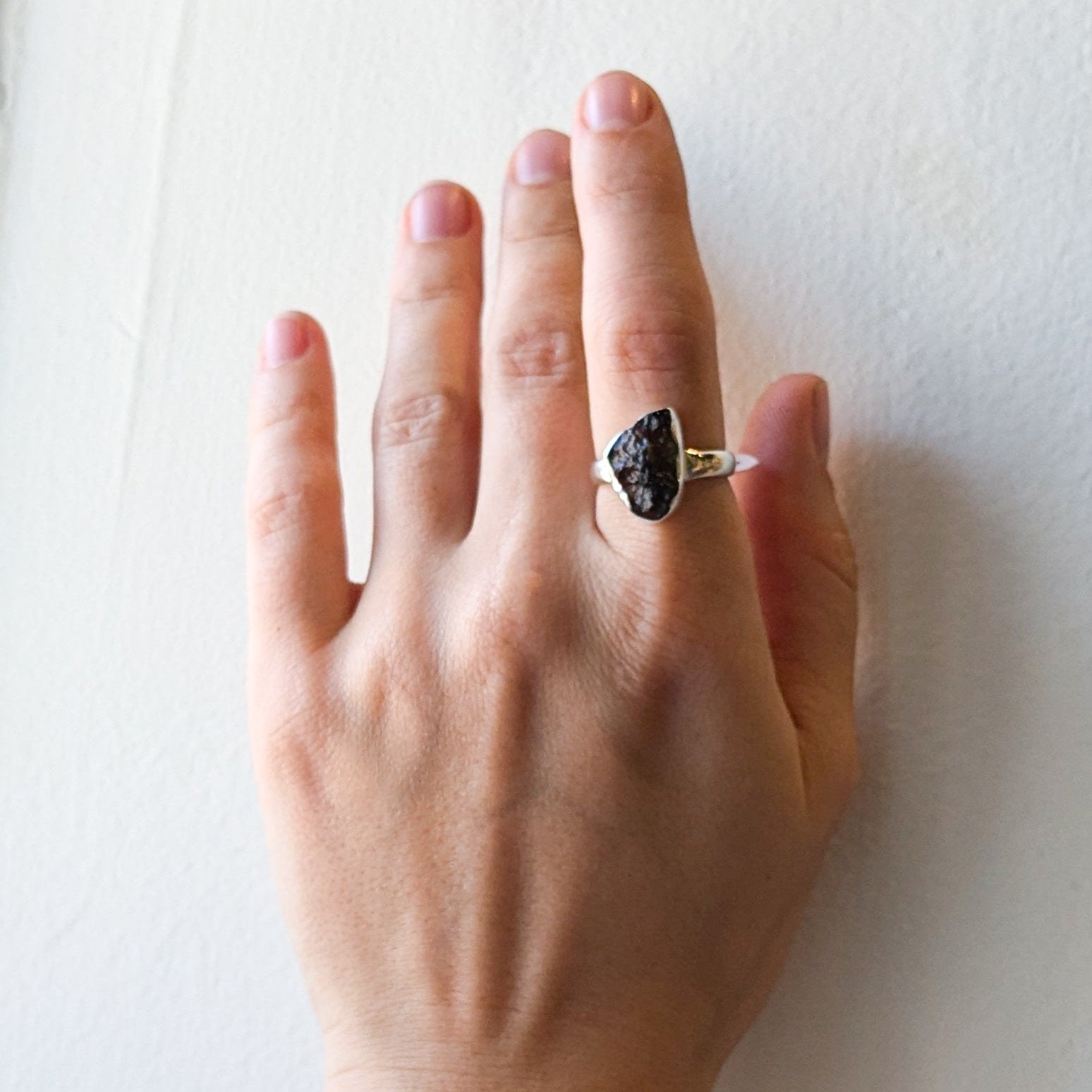 Moldavite Sterling Silver Rings