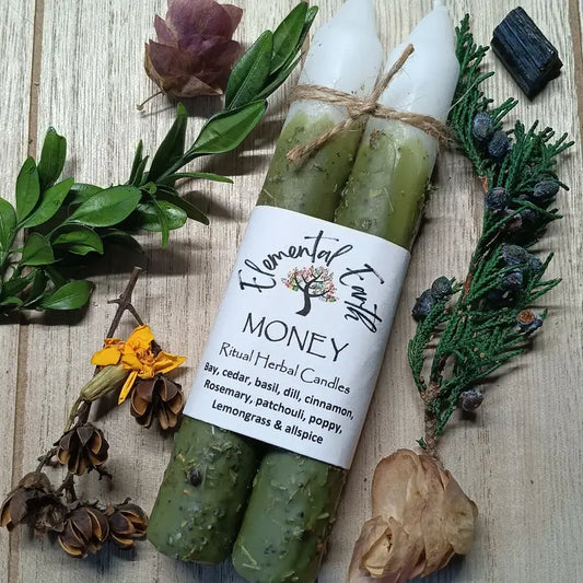Money Herbal 6" Ritual Candles