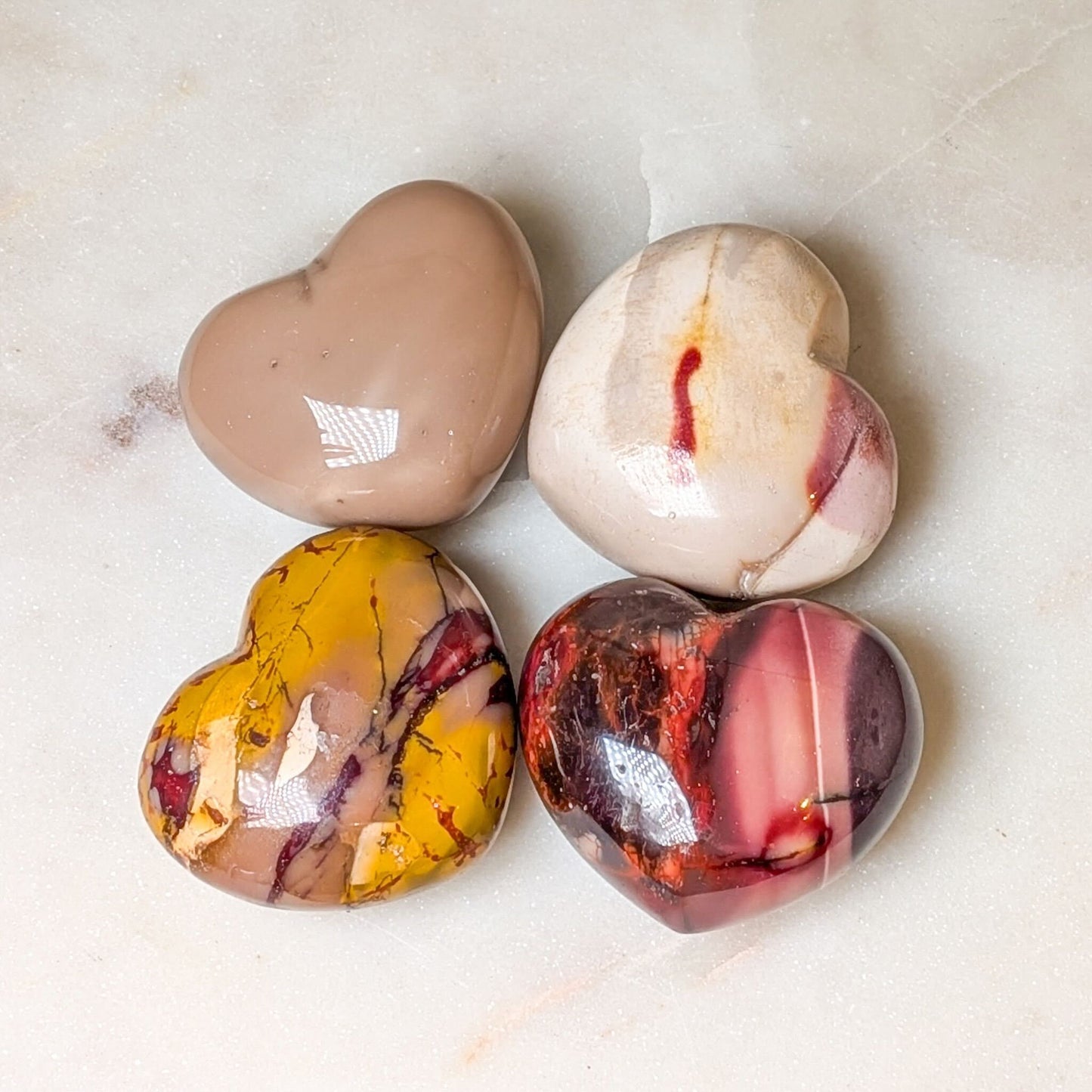 Mookaite Jasper Puff Heart