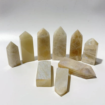 Crystal Tower Points | Moonstone, Kambaba, Azurite, Labradorite