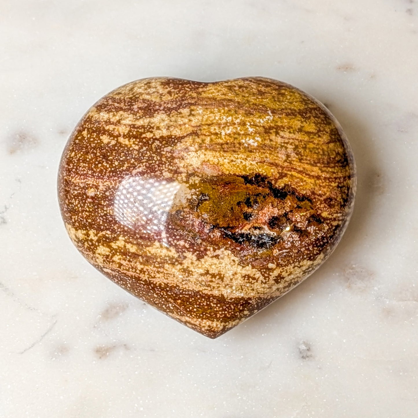 Ocean Jasper Crystal Heart