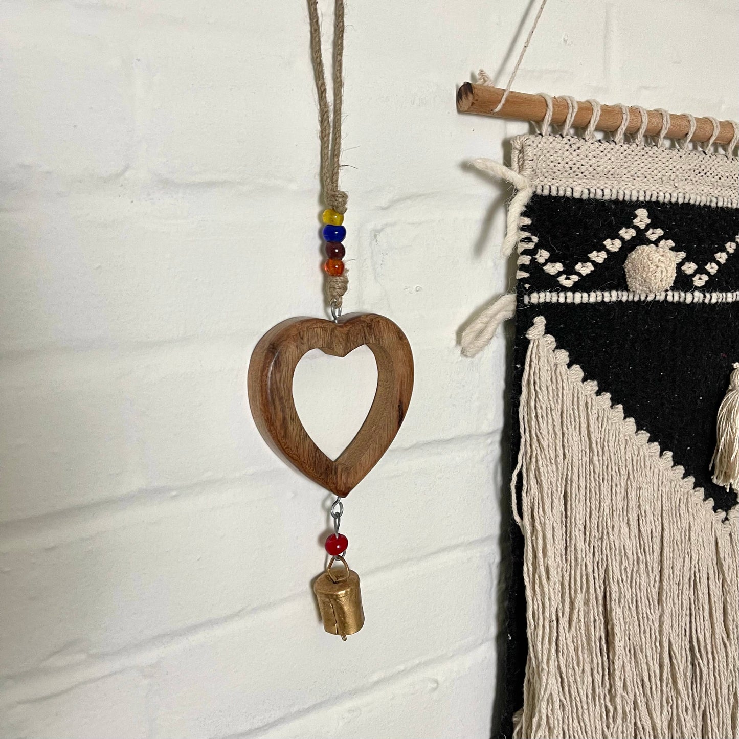 Heart Chime – Acacia Wood & Recycled Iron