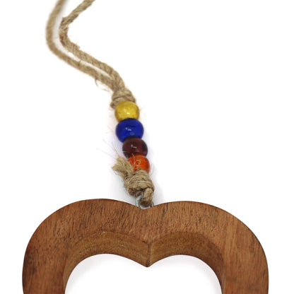 Heart Chime – Acacia Wood & Recycled Iron