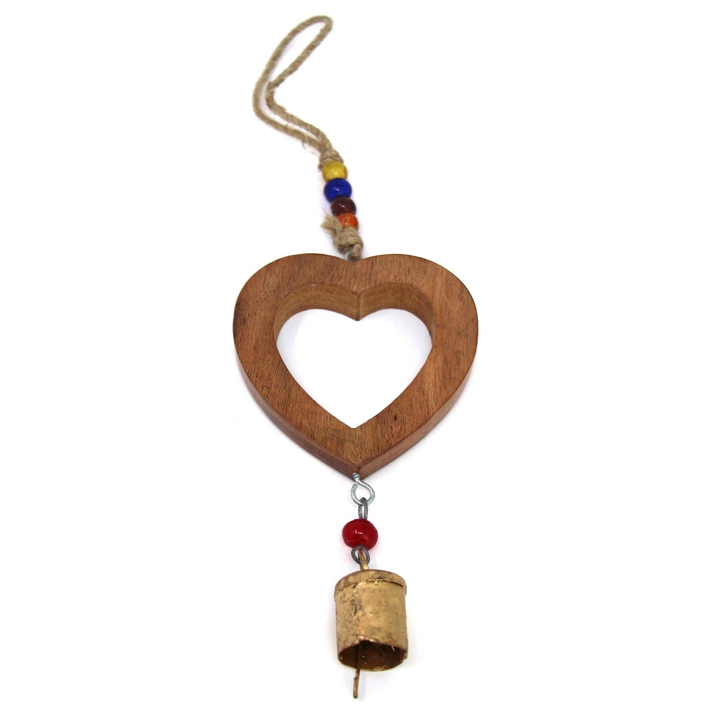 Heart Chime – Acacia Wood & Recycled Iron