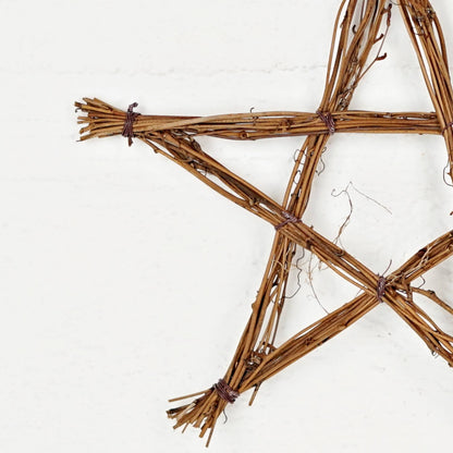 Vine Twig Star | Natural Twig Wall Décor 10"