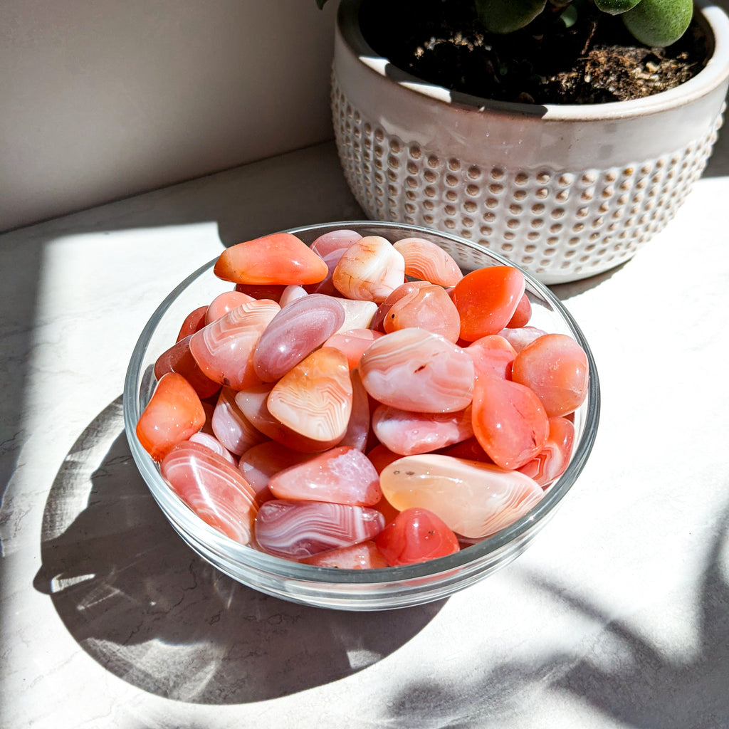 Pink Agate Tumbles