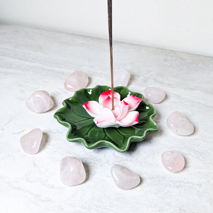 Pink Lotus Incense Burner | 2 Piece