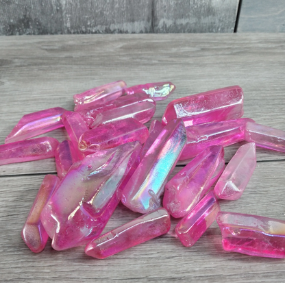 Cotton Candy Pink Aura Quartz