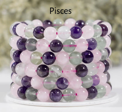 Crystal Zodiac Bracelet | 8mm | Healing Gemstone Bracelets