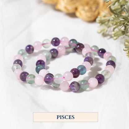 Crystal Zodiac Bracelet | 8mm | Healing Gemstone Bracelets