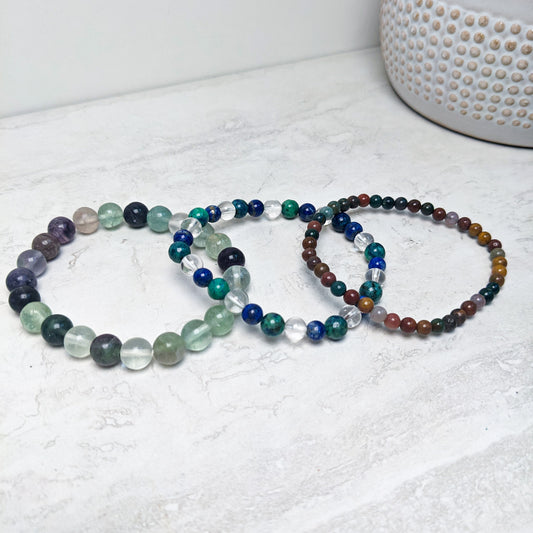 Intention Crystal Crystal Beaded Bracelet Stacks | Assorted Intentions