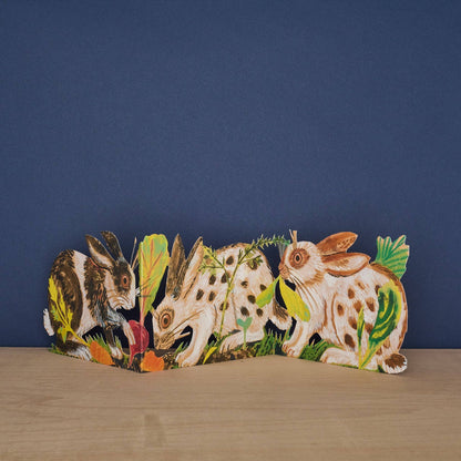 Rabbits, Unfolding Cutout Card | Art Angels