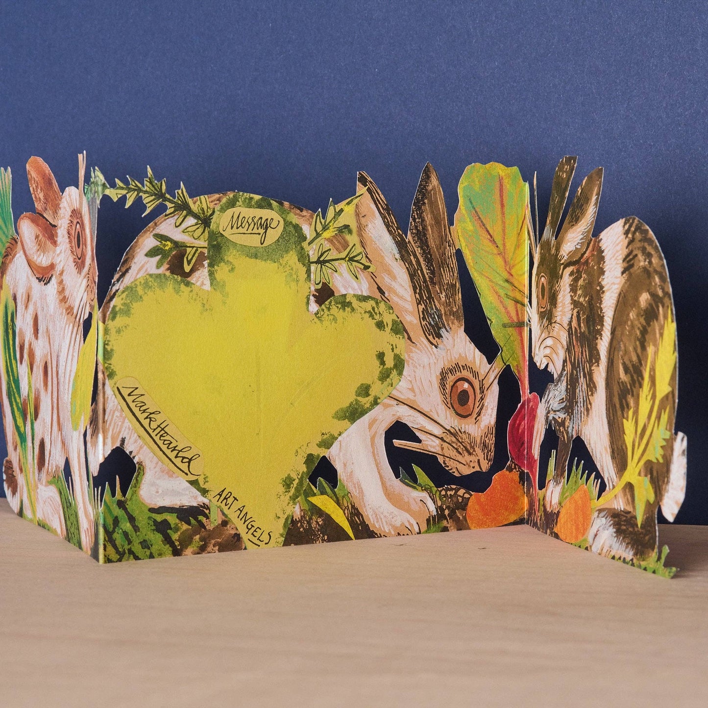 Rabbits, Unfolding Cutout Card | Art Angels