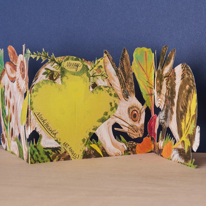 Rabbits, Unfolding Cutout Card | Art Angels