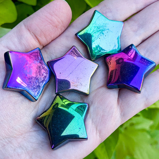 Rainbow Hematite Stars