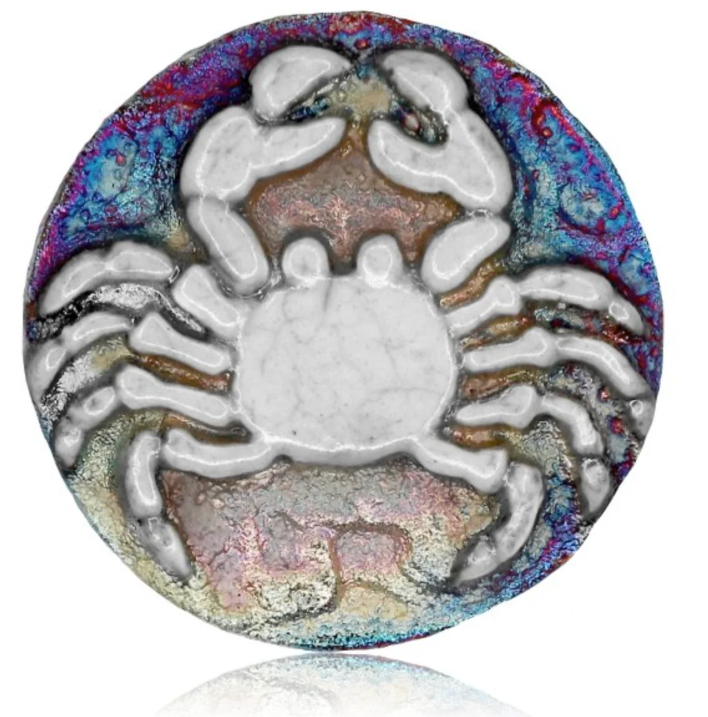 (Magnet) Raku Handmade Spirit Medallion with Affirmations | Various Themes