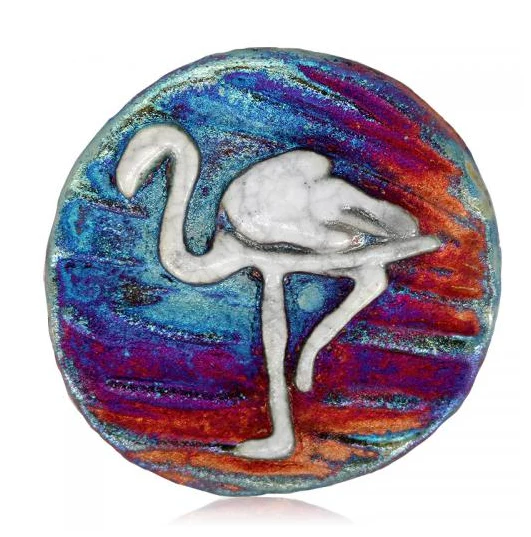 (Magnet) Raku Handmade Spirit Medallion with Affirmations | Various Themes