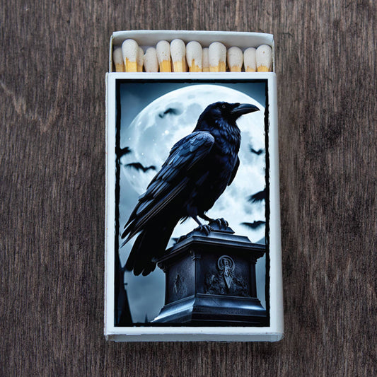 Raven and Moon Matchbox Matches