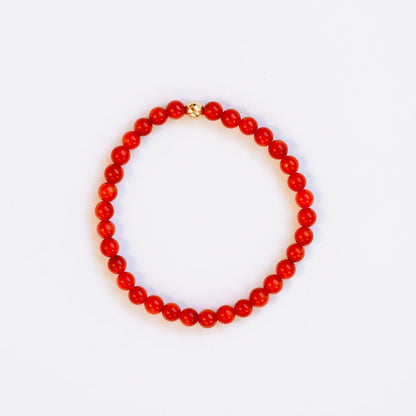 Red Coral + Gold || Bracelet