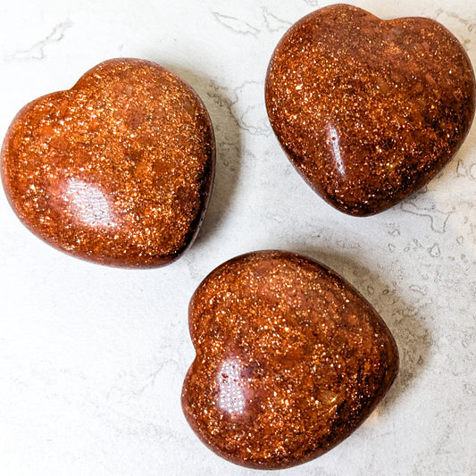 Red Goldstone Hearts