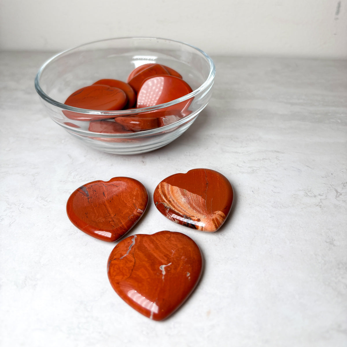 Heart Shaped Crystal Pocket/Worry Stones | Assorted
