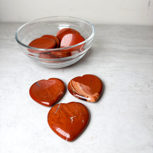 Heart Shaped Crystal Pocket/Worry Stones | Assorted