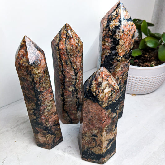 Rhodonite Standing Points