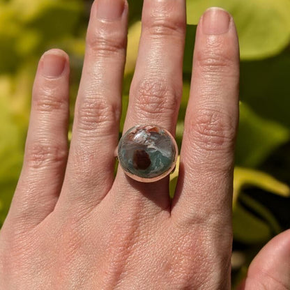 Aqua Chrysoprase Rings