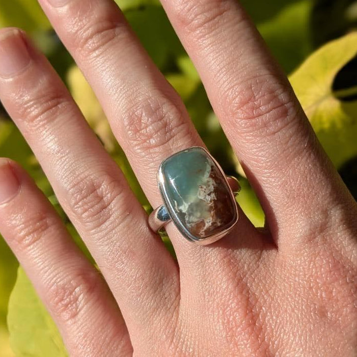 Aqua Chrysoprase Rings
