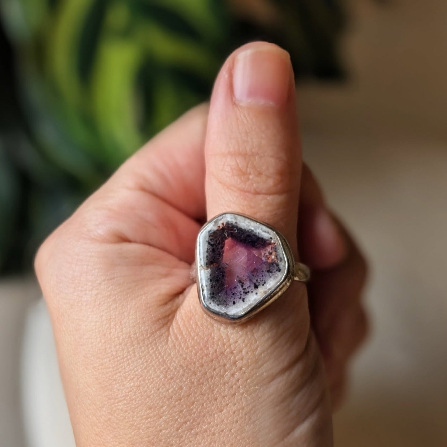 Atomic Trapiche Amethyst Rings