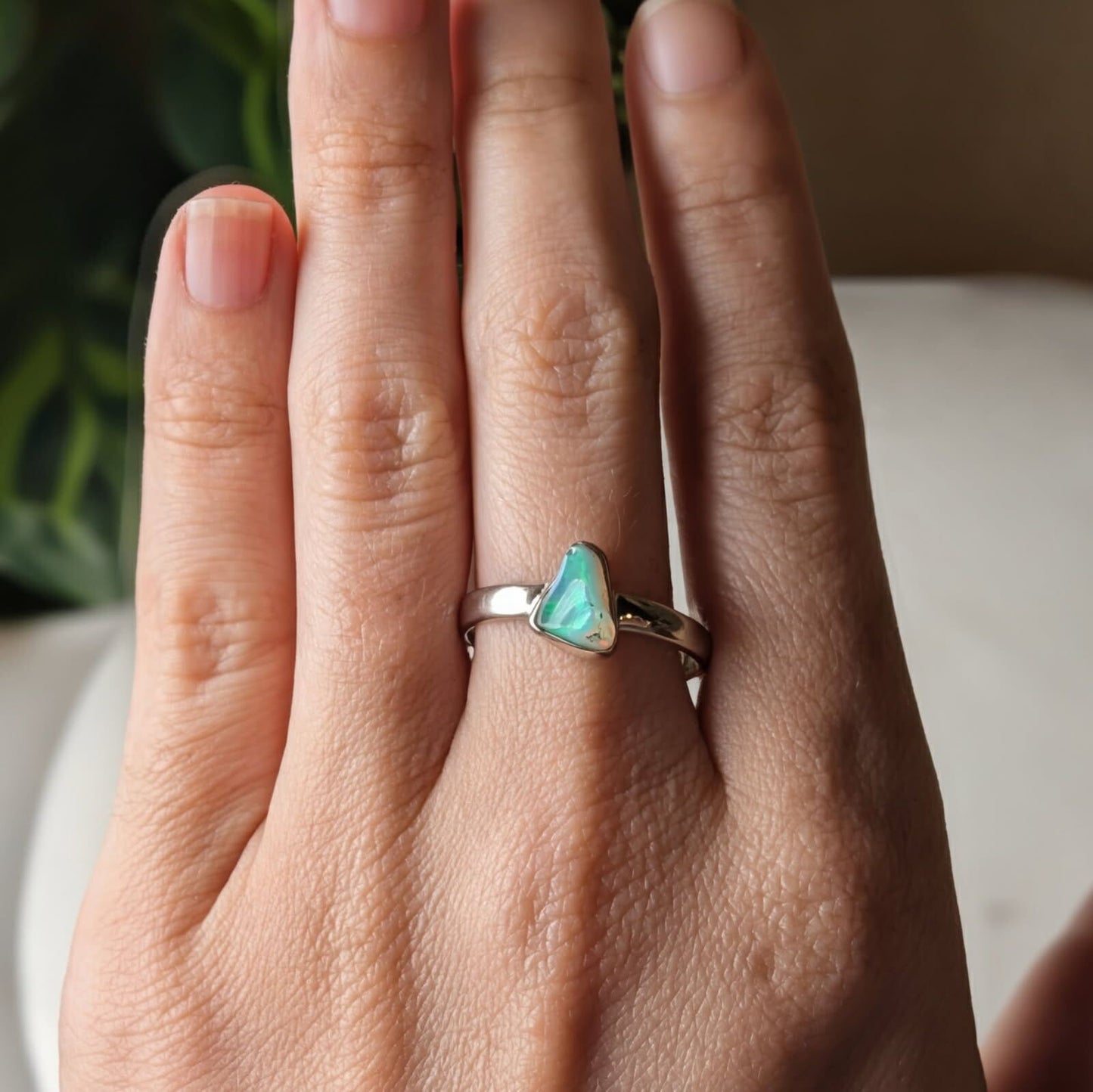 Ethiopian Opal  Sterling Silver Rings