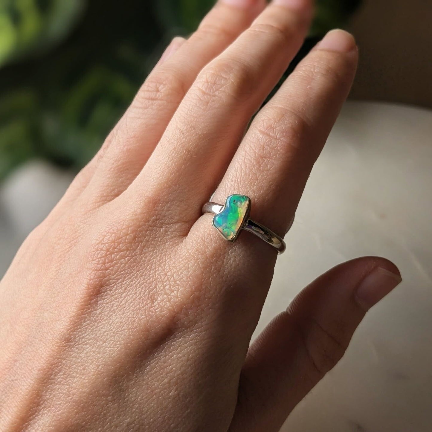 Ethiopian Opal  Sterling Silver Rings