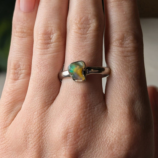 Ethiopian Opal  Sterling Silver Rings