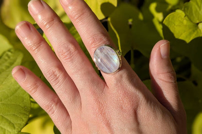 Rainbow Moonstone Rings