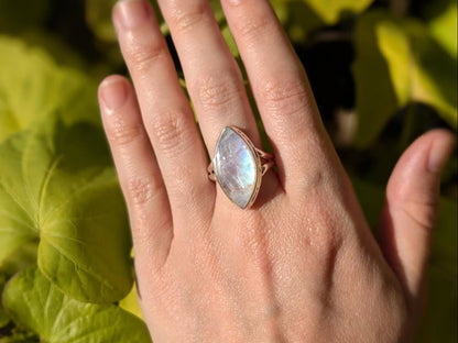 Rainbow Moonstone Rings
