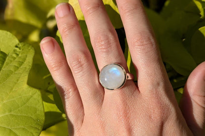 Rainbow Moonstone Rings