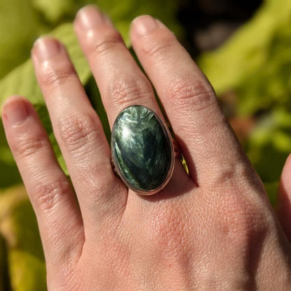 Seraphinite Sterling Silver Rings (Copy)